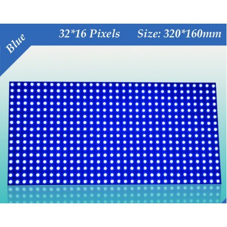 LED RUNNING TEXT Panel Modul P10 BIRU Blue Full Outdoor High Quality