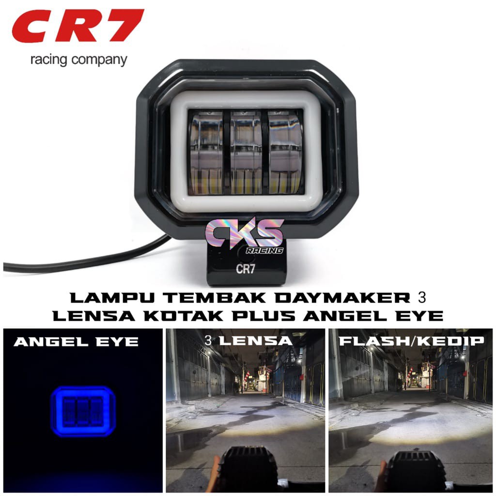 Lampu tembak LED cwl daymaker 3 mata k30 kotak lampuu tembakk sorott