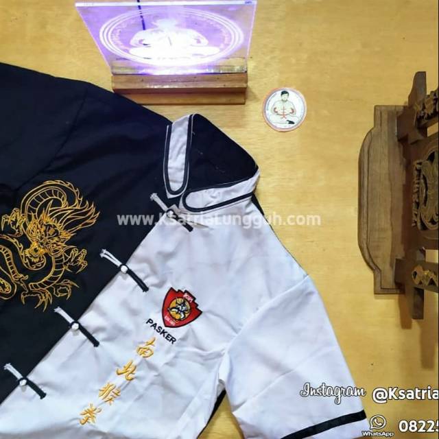 Kemeja Dragon IKSPI Kera Sakti White