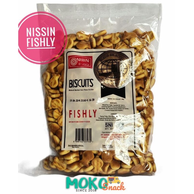 

Snack Cemilan Kiloan Nissin Fishly | Biskuit Ikan Mini 500 gr