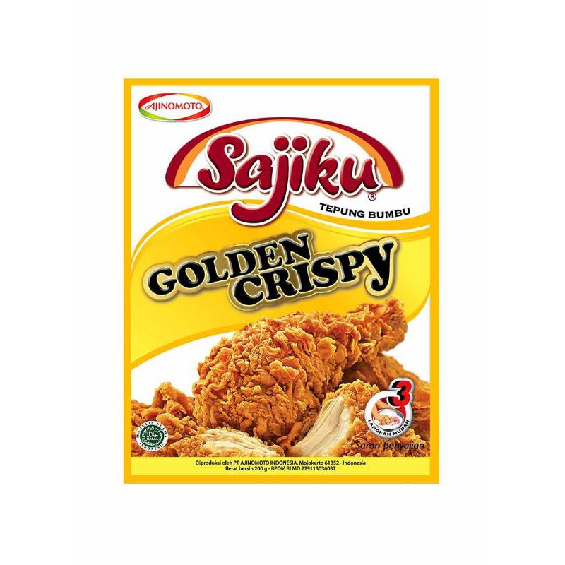 

Ajinomoto Tepung Bumbu Sajiku Golden Crispy 200G