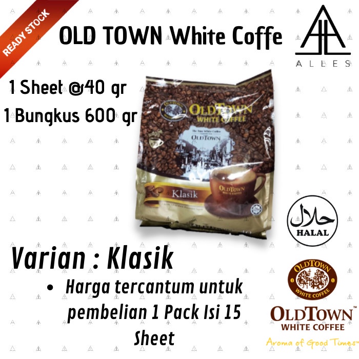

OLD TOWN KLASIK/ CLASSIC/ KOPI OLD TOWN/OLD TOWN WHITECOFFEE 600 GRAM