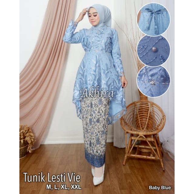 Kebaya Tunik Lesty Vie / Tunik Kebaya Brukat Modern / Kebaya Wisuda /  Kebaya Pesta / Kebaya Modern