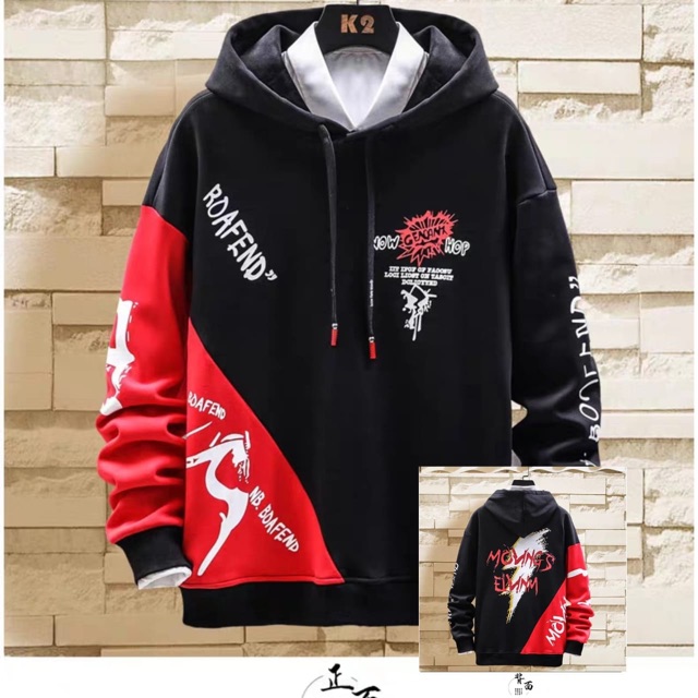 SWEATER HOODIE COWOK HODIE PRIA MOTIF ROAFEND FASHION PREMIUM