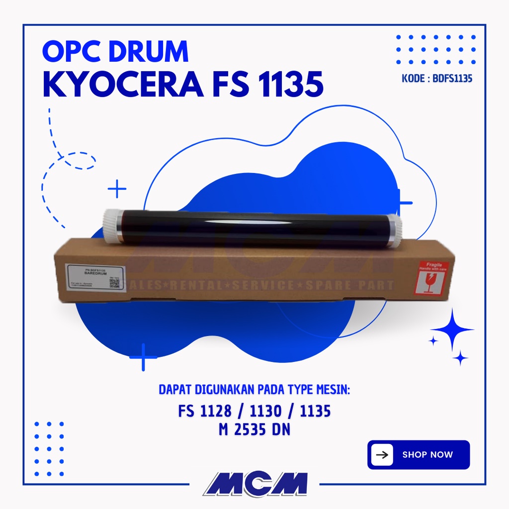 OPC DRUM MESIN FOTOCOPY KYOCERA FS1135 M2535DN WITH GEARS