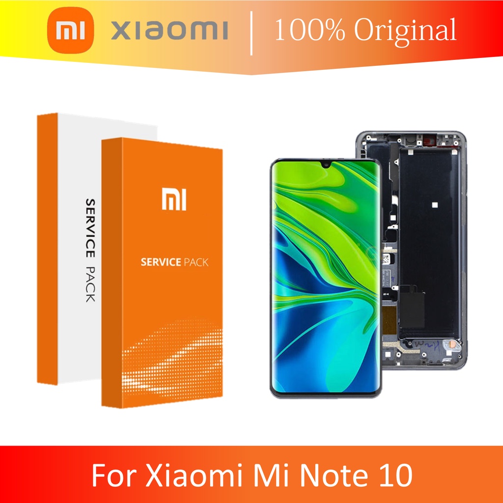 [ CHECK.ID ] LCD + FRAME XIAOMI MI NOTE 10/ MI NOTE 10 PRO ORIGINAL SERVICE PRODUCT