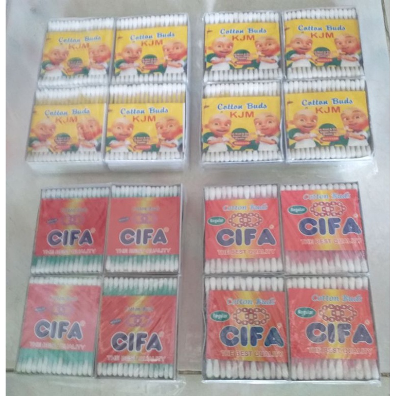 Cotton bud/katembat/korek kuping dewasa dan bayi murah isi 12 pack