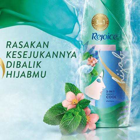 ✲ Rejoice 3-in-1 Perfect Cool Sampo 170 ml - Paket isi 3 ♫