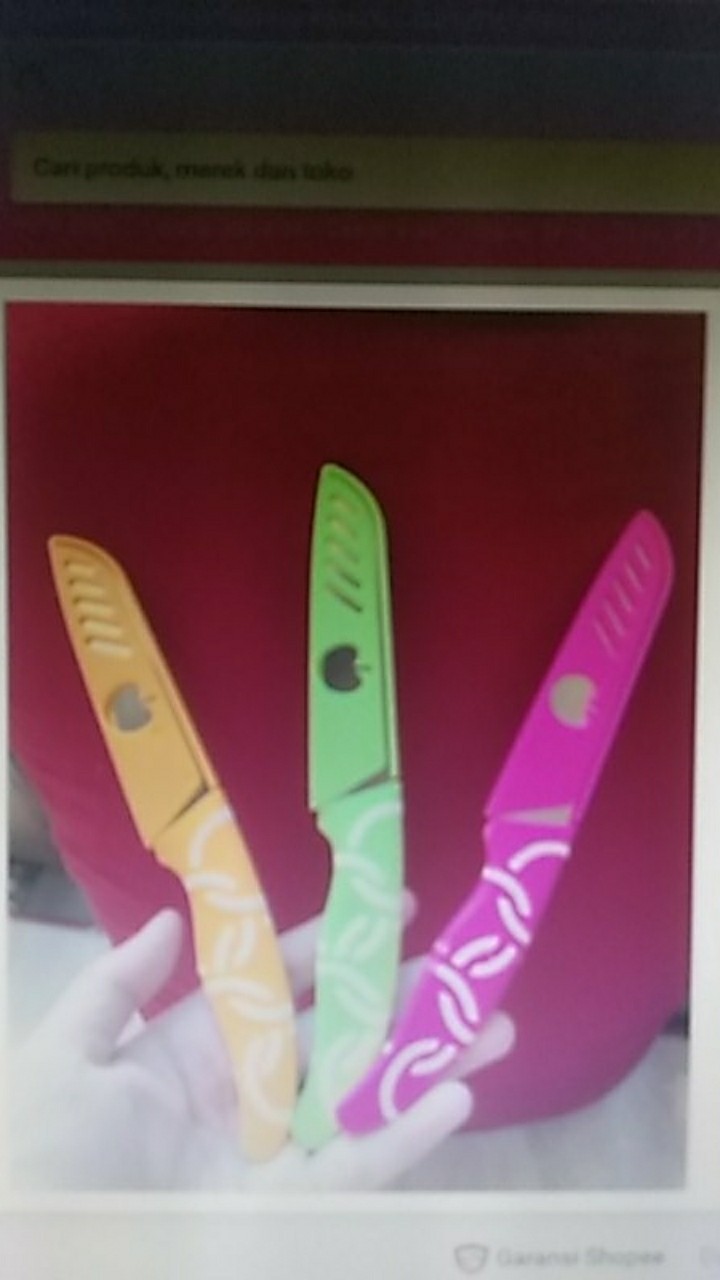 Pisau Apel / Pisau Buah Warna / Pisau Dapur Tajam / Pisau Sarung Murah