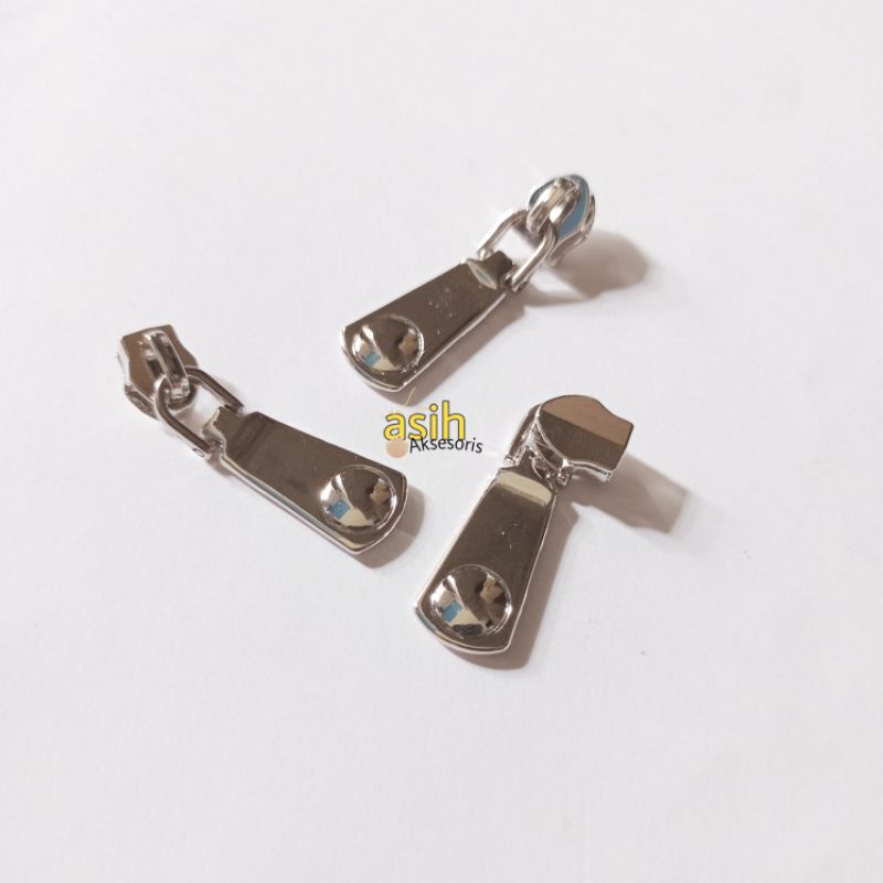 Kepala resleting no.5 plastik 202 nikel