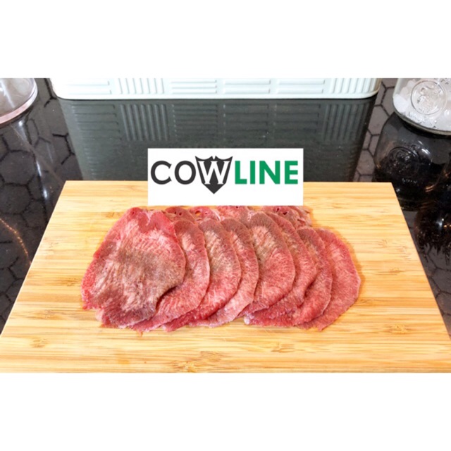 Lidah Sapi Sliced (AUS) Gyutan Irisan Tipis tanpa kulit luar Nett 250 Gram