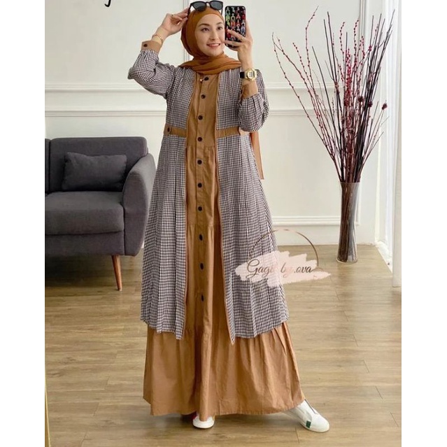 SENJA ONE SET OUTHER FASHION MUSLIM/SENJA SET DRESS/DRESS MUSLIM REMAJA TERBARU/ONE SET DRESS KATUN RAMI/FAR MOSLEMSTORE