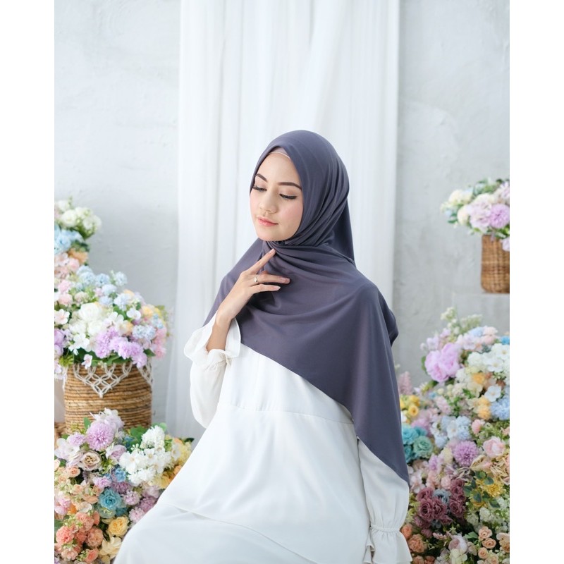 Izzy Square Instant - Albata Hijab-Izzy Charcoal