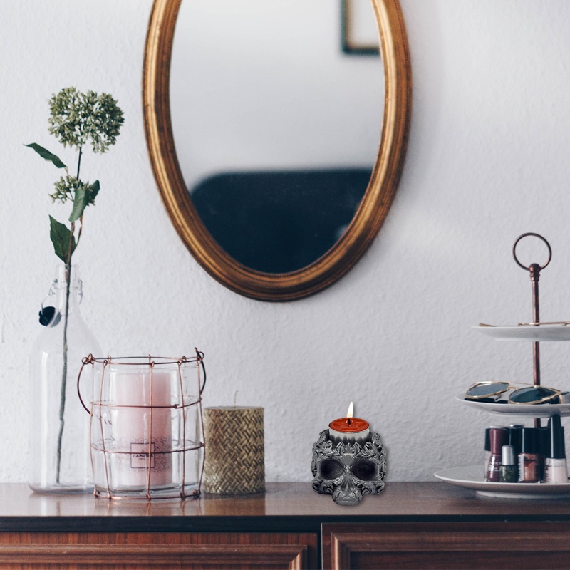 Cetakan Resin Bentuk Tengkorak 3D Bahan Silikon Untuk Dekorasi Rumah