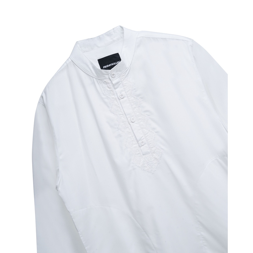 KEMEJA KOKO LENGAN PANJANG FRIDAY KILLER | GRAIL ALL WHITE LONGSLEEVE