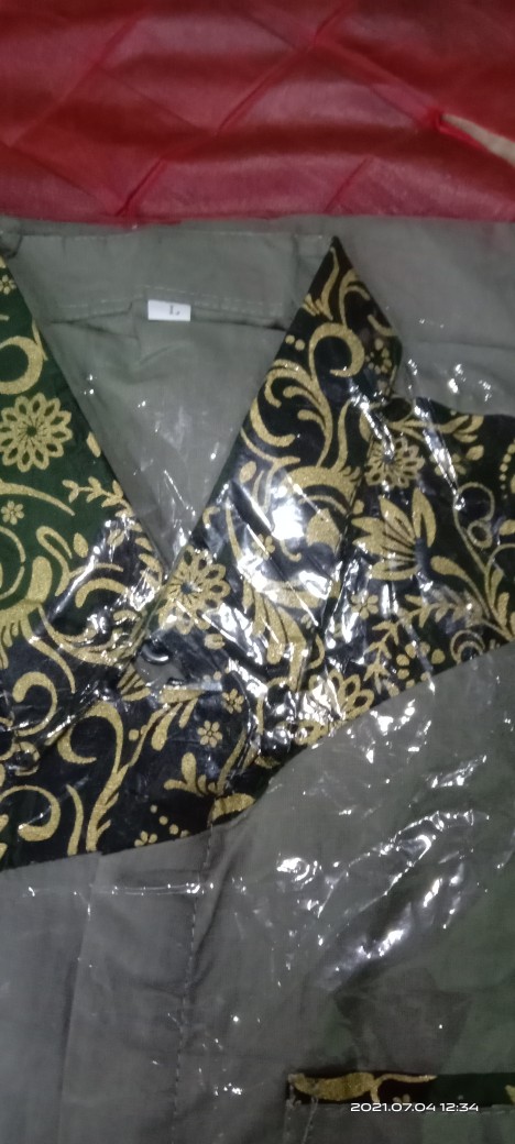 Kemeja Batik Kombinasi Pria Lengan Pendek Termurah & Terlaris Size M,l,xl,xxl ( Original ) #1