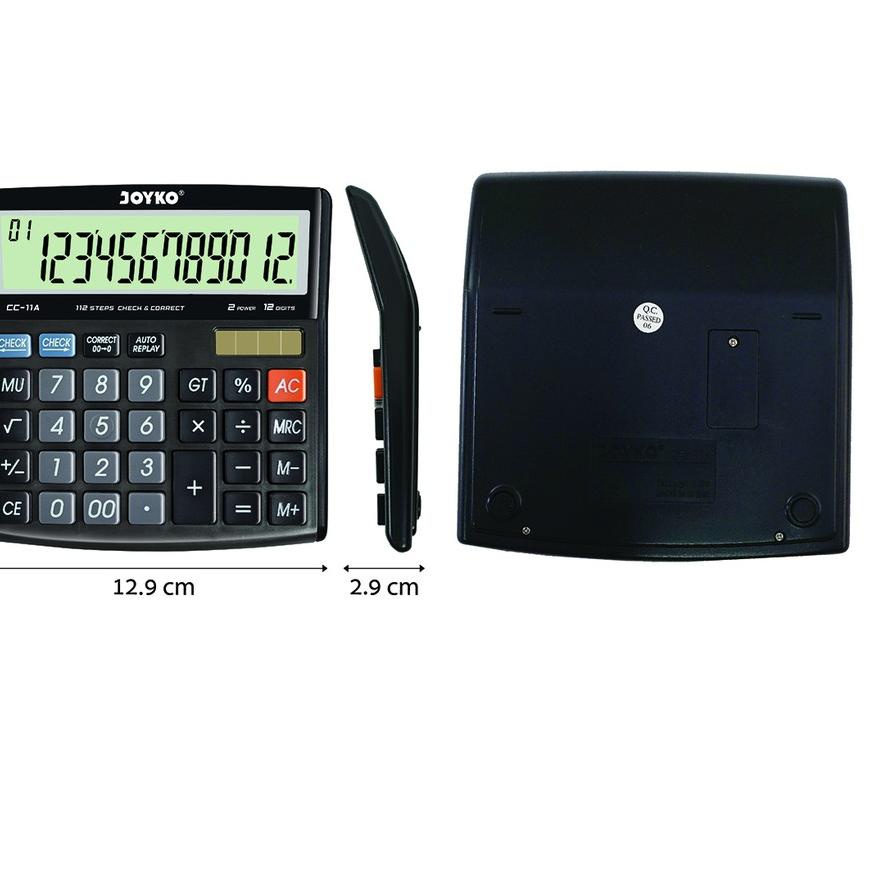 

Berkualitas Calculator Kalkulator Joyko CC-11A 12 Digits Check Correct