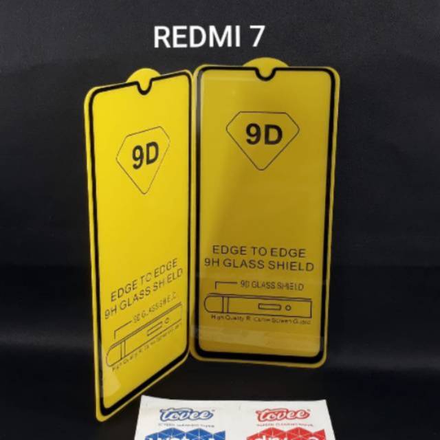 TEMPERED GLASS XIAOMI REDMI 7 FULL 5D 9D 11D 21D TG REDMI 7 FULL COVER