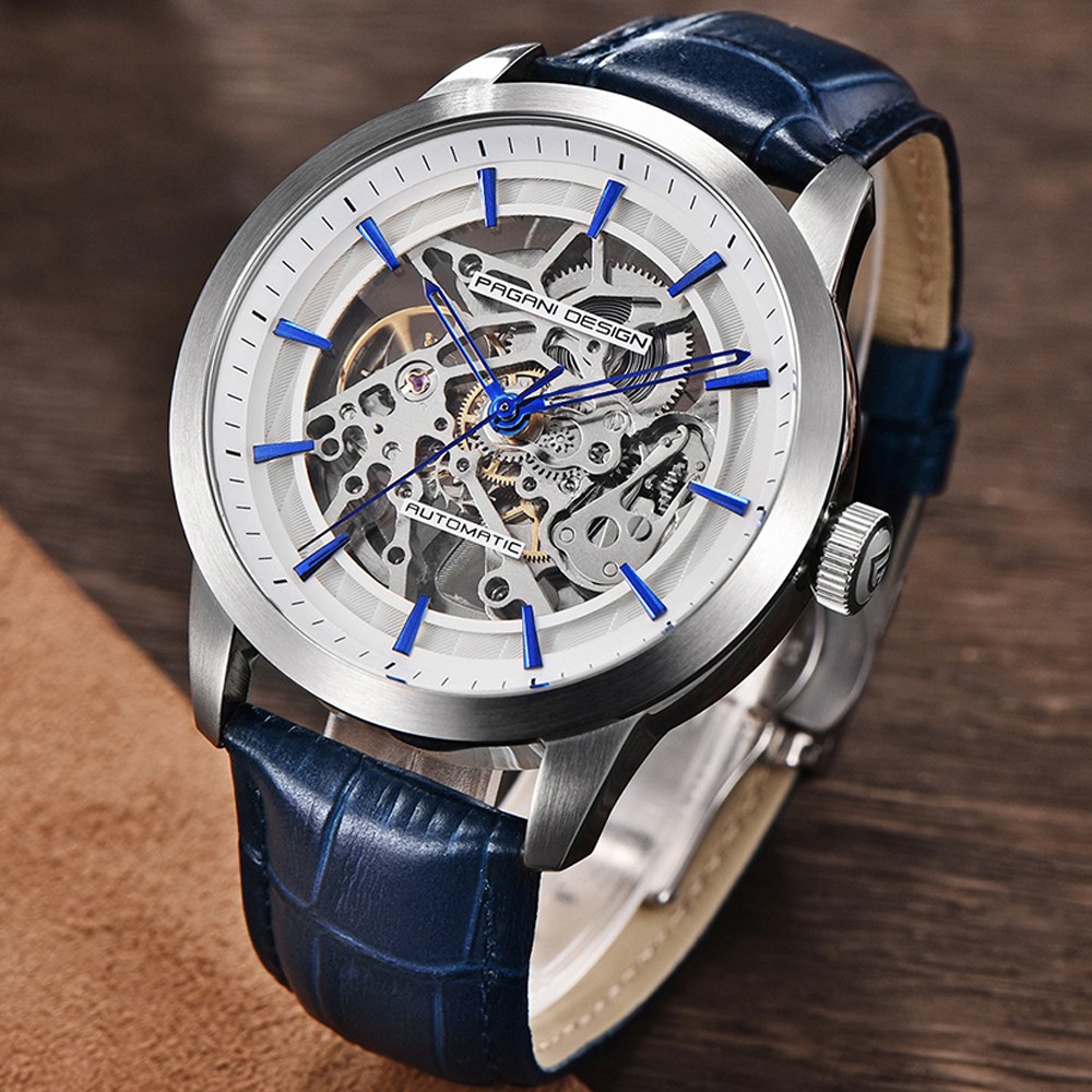 Jam tangan mekanik 2019 PAGANI DESIGN Brand Leather Tourbillon Watch Automatic Mechanical Men Watch