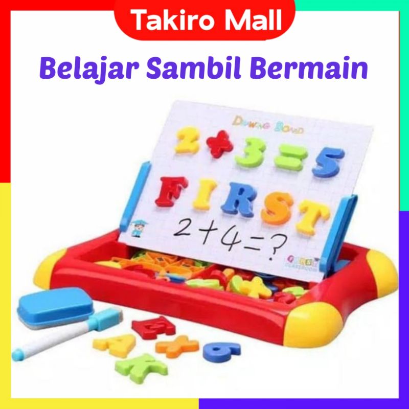 Mainan Permainan Maenan Edukasi Edukatif Meja Belajar Huruf Angka Alphabet Number Learning Montessor