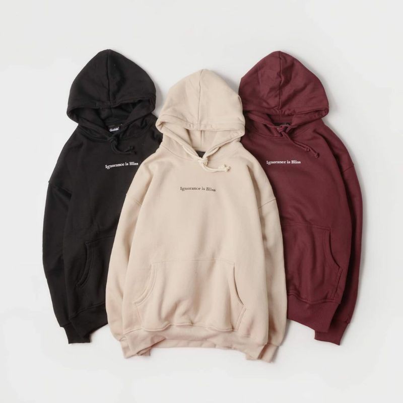 Hoodie Pria Hoodie Ignorance is Bliss UNTCKD Full Cotton