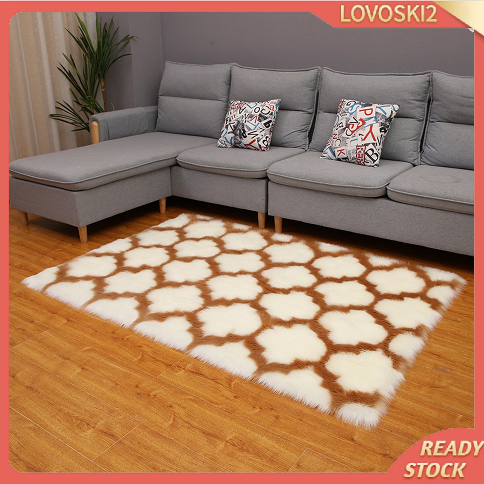 LOVOSKI2 60x90cm Fluffy Rug Living Room Bedroom Anti Skid Area Rug Floor Mat Gamer Carpet Shopee Indonesia