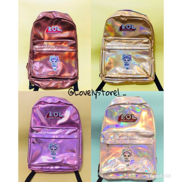 Ransel Hologram LOL SURPRISE SERIES 1 2 3 4 5 Tas Lol Waistbag backpack hologram LOL ORIGINAL