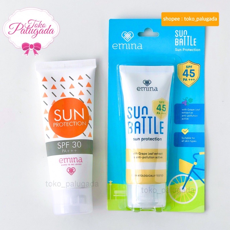 Emina Sunscreen Sun Battle SPF 45 Sun Protection SPF 30 PA+++ Skin Buddy Sun Protection