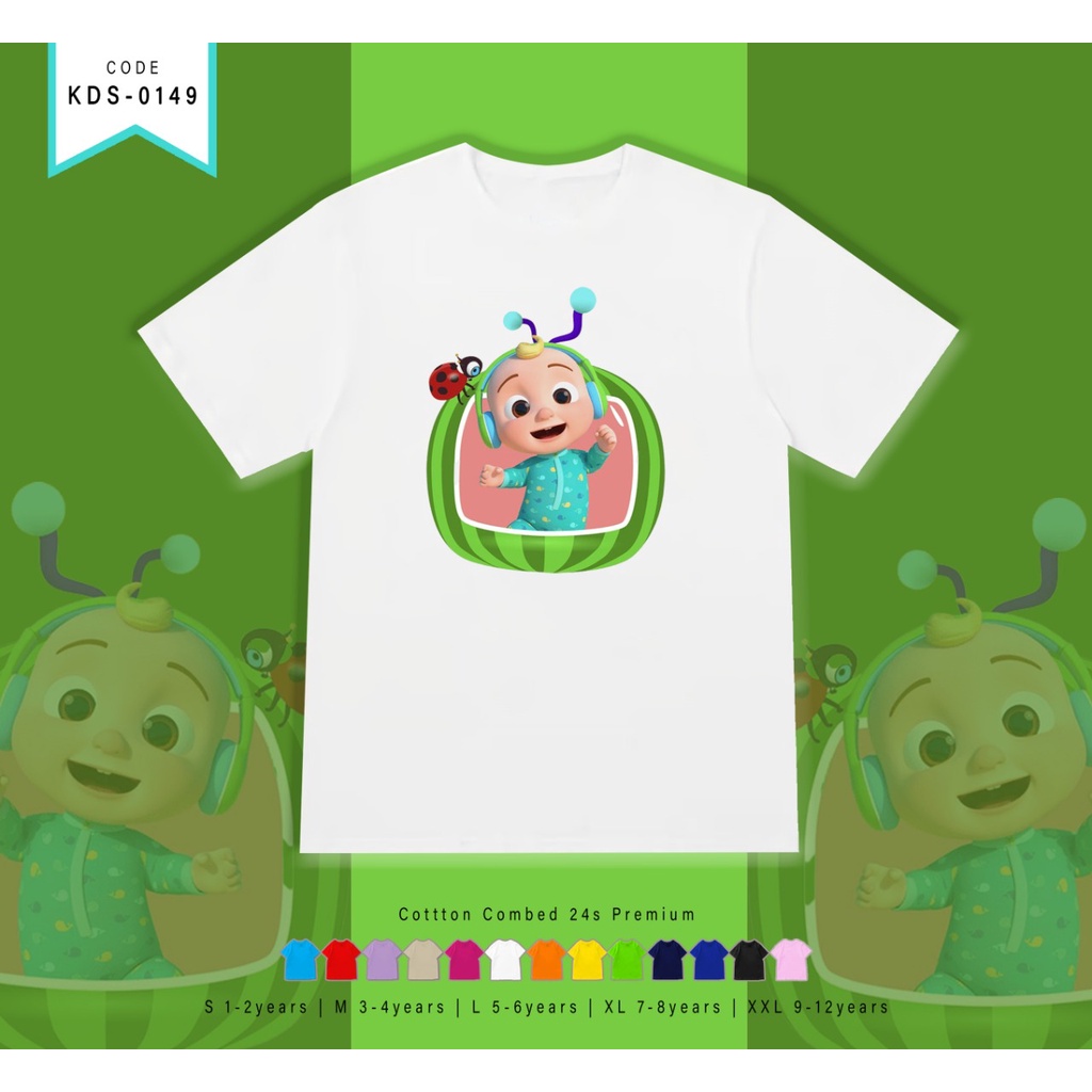 T-SHIRT / KAOS ANAK-ANAK TERMURAH BERGAMBAR COCO MELON SEMKA BABY - TERIMA CUSTOM KAOS KELUARGA