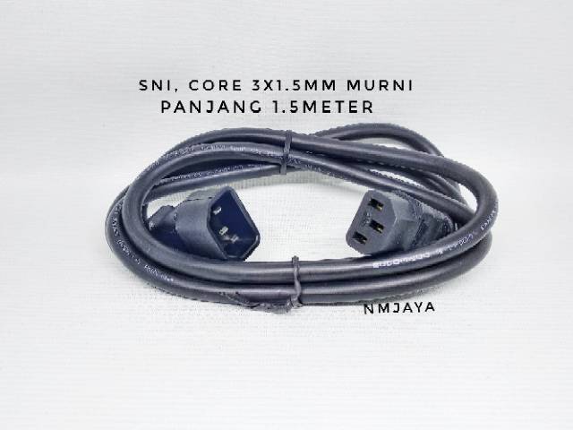 Kabel Power CPU Monitor 1.5Meter SNI inti 3x1.5mm murni C13 C14