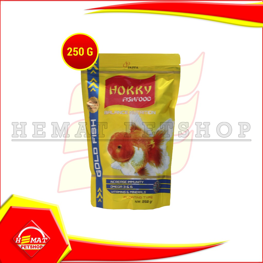 Hokky Fish Food Gold Balance Nutrision Makanan Ikan 250 Gram