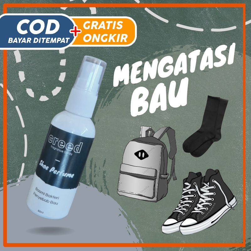 Shoe Parfume / Parfum Semprotan Penghilang Bau Sepatu Kaos Kaki Helm Tas Sarung Tangan Anti Bau &amp; Bakteri Perawatan Sepatu