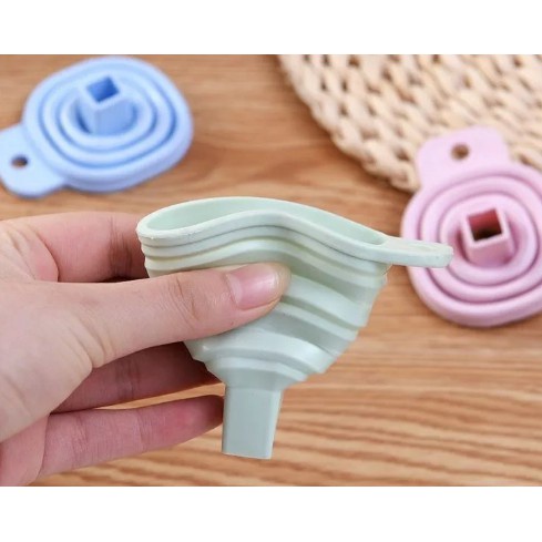 AZAHRA Corong Air Silicone / Corong Minyak Lipat Portable Karet Silikon Multifungsi Fleksibel