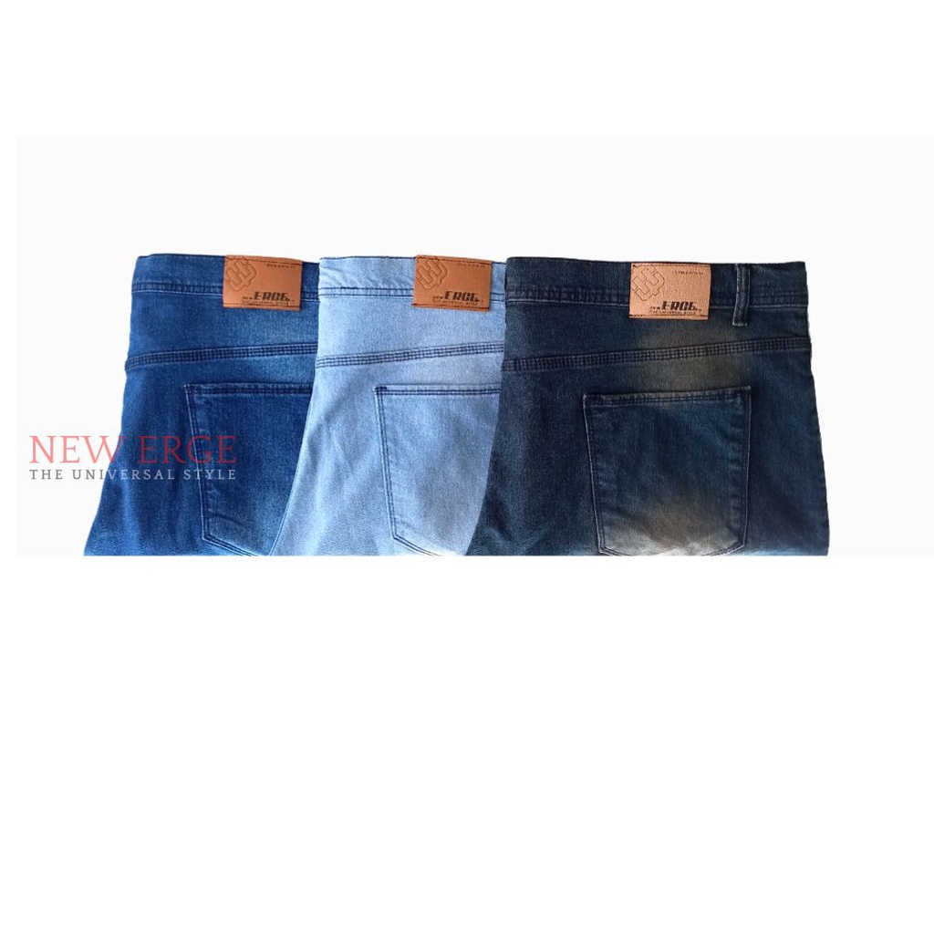 Celana jeans pendek pria stretch melar jumbo big size 30 - 48