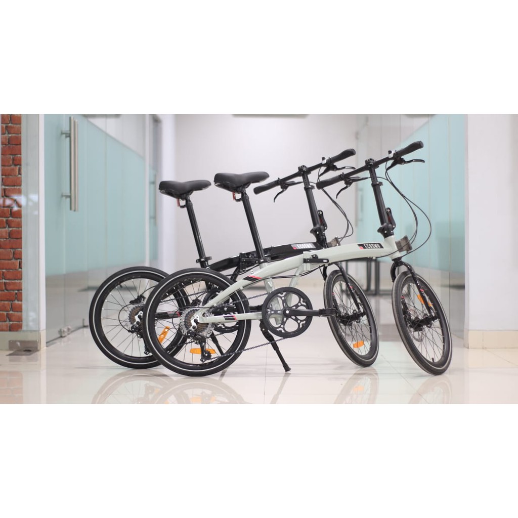 sepeda lipat Ecosmo 7sp E Cosmo 7 sp element hydrolic alloy shimano