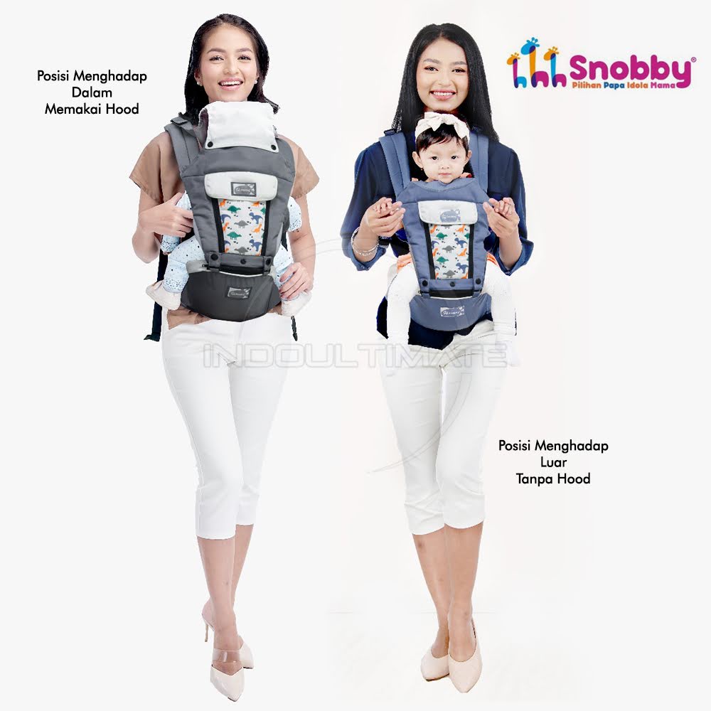 Gendongan Hipseat + Penutup Kepala Bayi Baby Carrier SNOBBY BY-554