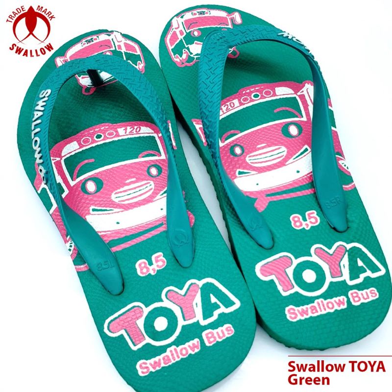 Flip Flop Sandal Anak Teplek Original Swallow Toya / Sandal karakter Swallow Bus