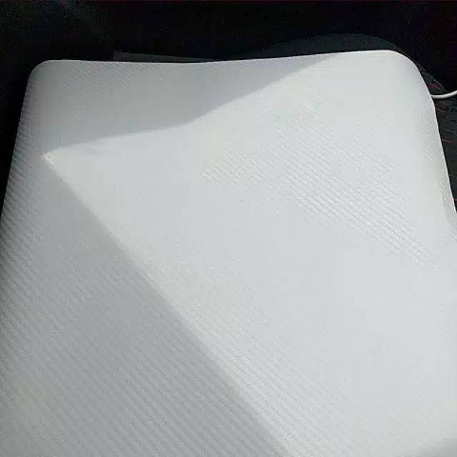 STIKER SKOTLET KARBON 3D PUTIH MATTE DOFF PREMIUM