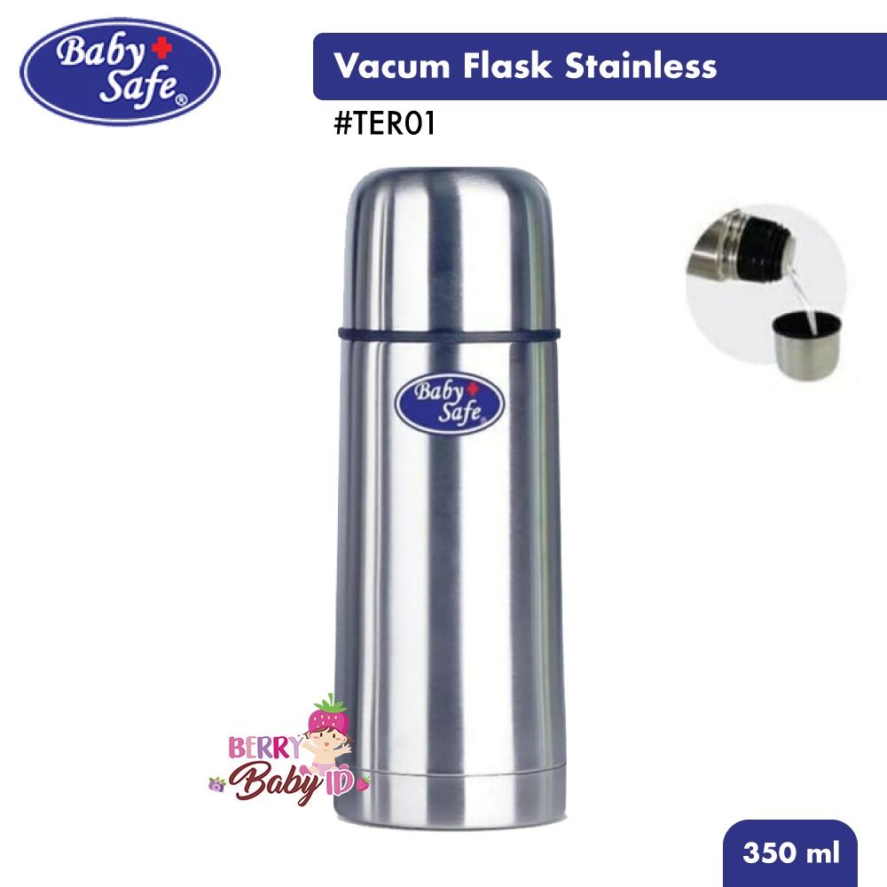 Baby Safe Vacuum Flask Stainless Steel 350ml Termos Botol Bayi TER01 Berry Mart