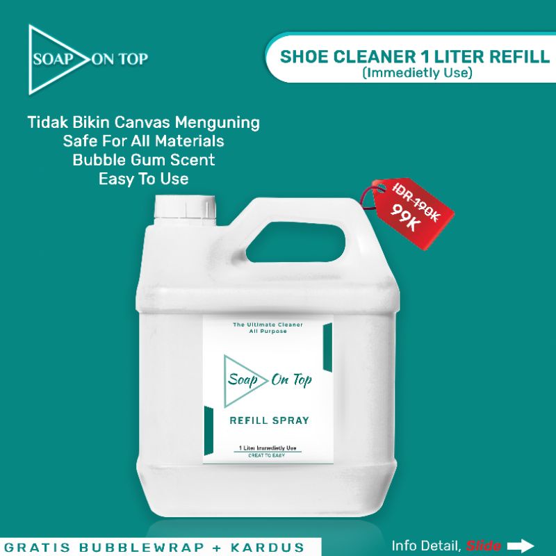 Pembersih sepatu REFILL SPRAY shoe cleaner 1 Liter