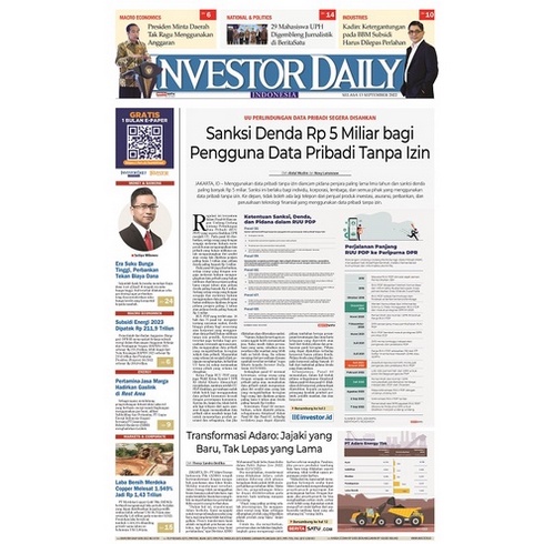 Koran INVESTOR DAILY Terbaru 2022