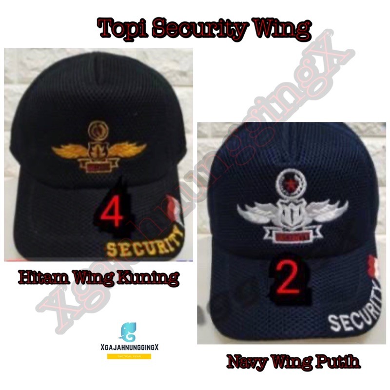COD Grosir PROMO Topi security Topi Satpam hitam navy Wing wings jaring doublemesh Murah bandung