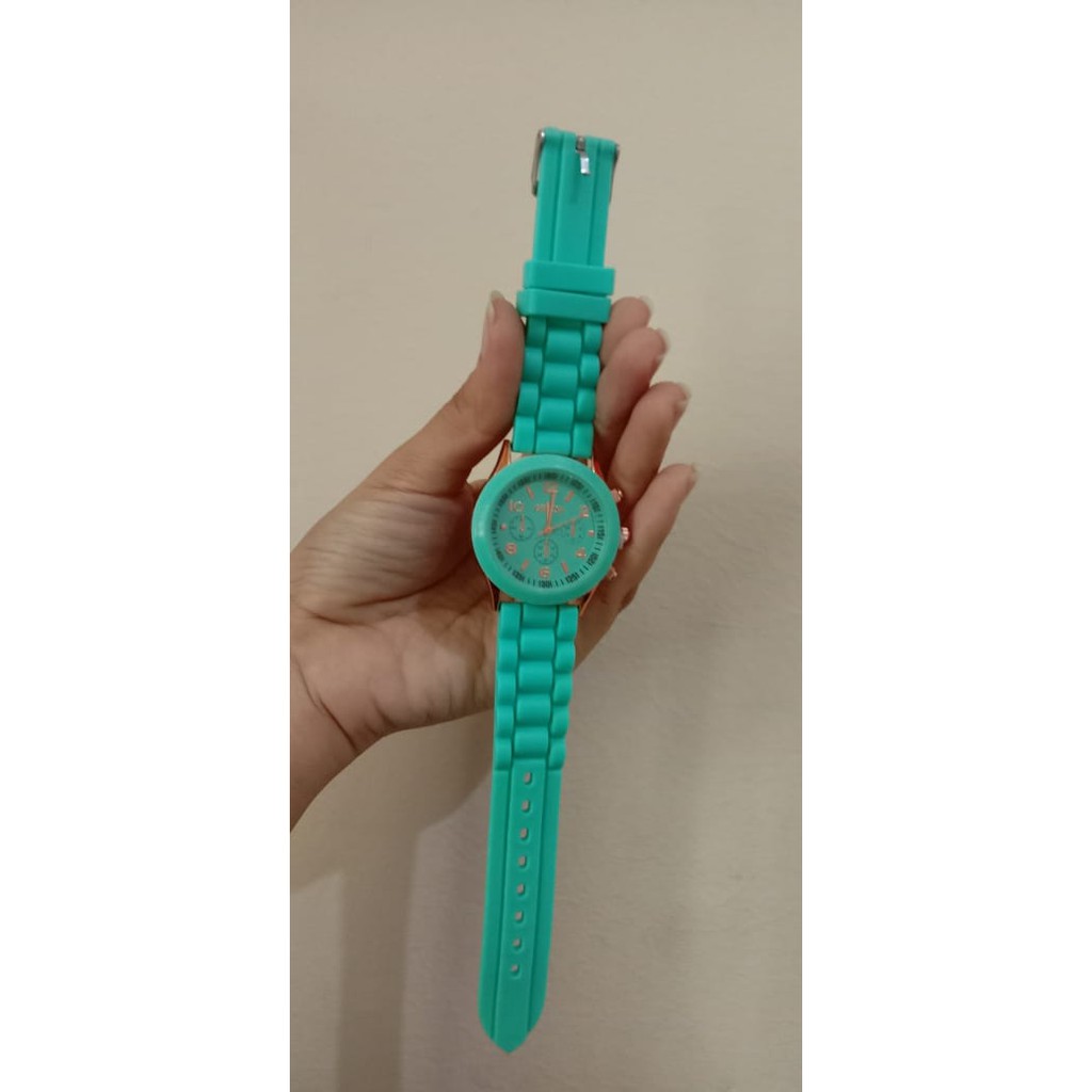 124 Geneva Jam Tangan Wanita Fashion watch Jam Tangan Cewek Jamtangan Jam tangan Murah Jam Cewe-HIJAUMUDA