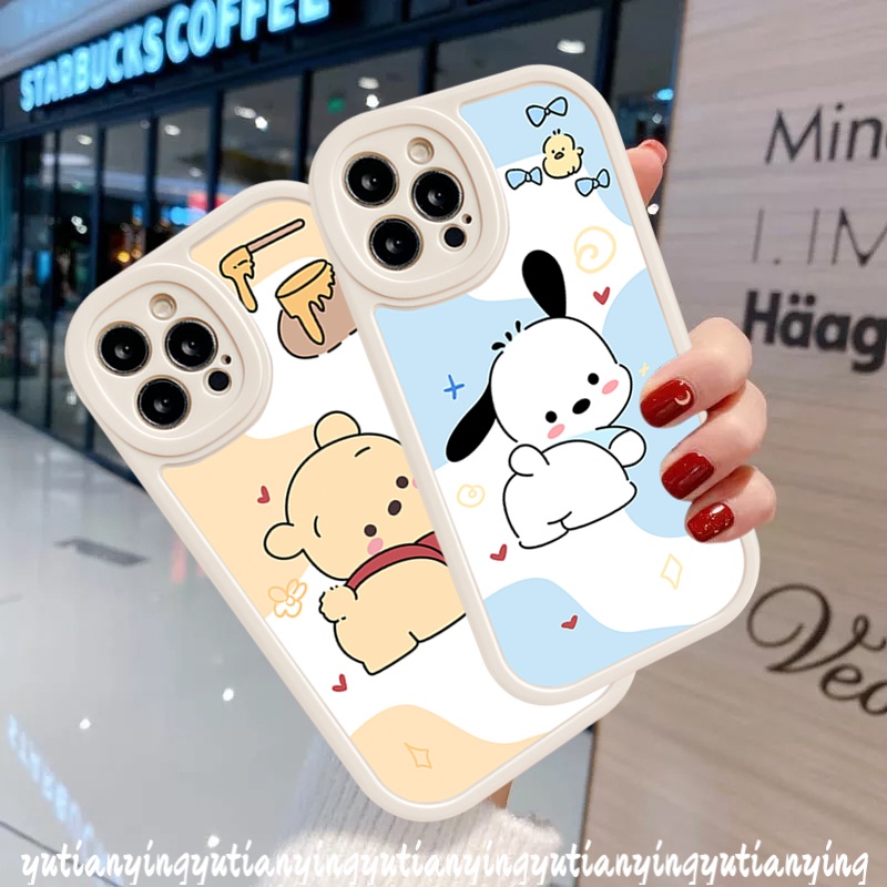 Soft Case TPU Motif Kartun Pochacco Winnie The Pooh Untuk IPhone 11 7plus XR 11 12 13 Pro MAX 6 6s 7 8 Plus X XS MAX 6 6s SE 2020