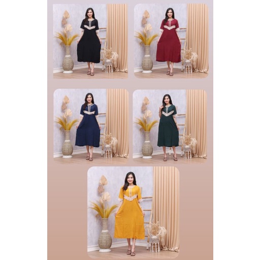 DASTER RENDA ZEMA POLOS RAYON TEBAL | GROSIR DASTER ARABIAN | DASTER RENDA HALUS