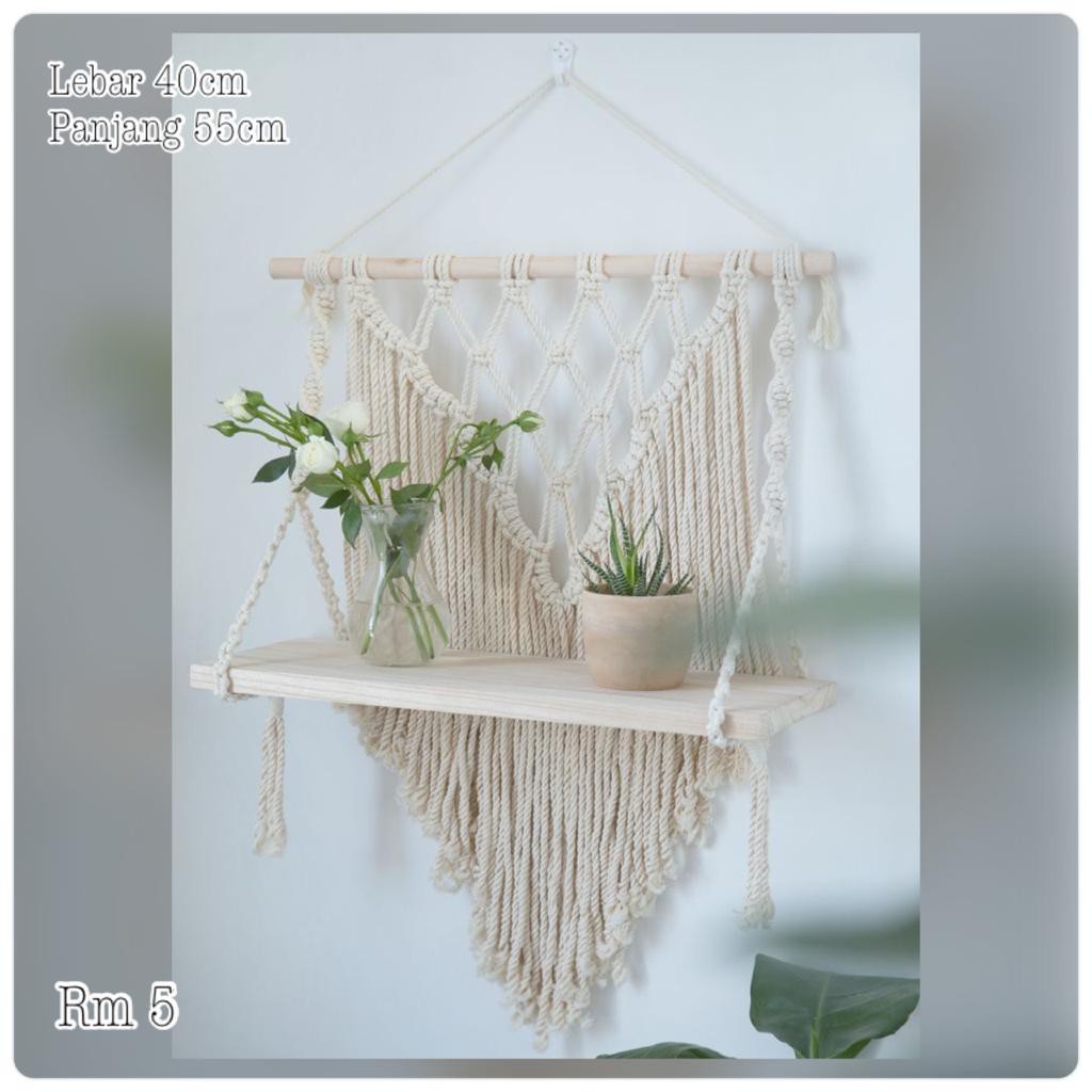 rak macrame gantung makram murah