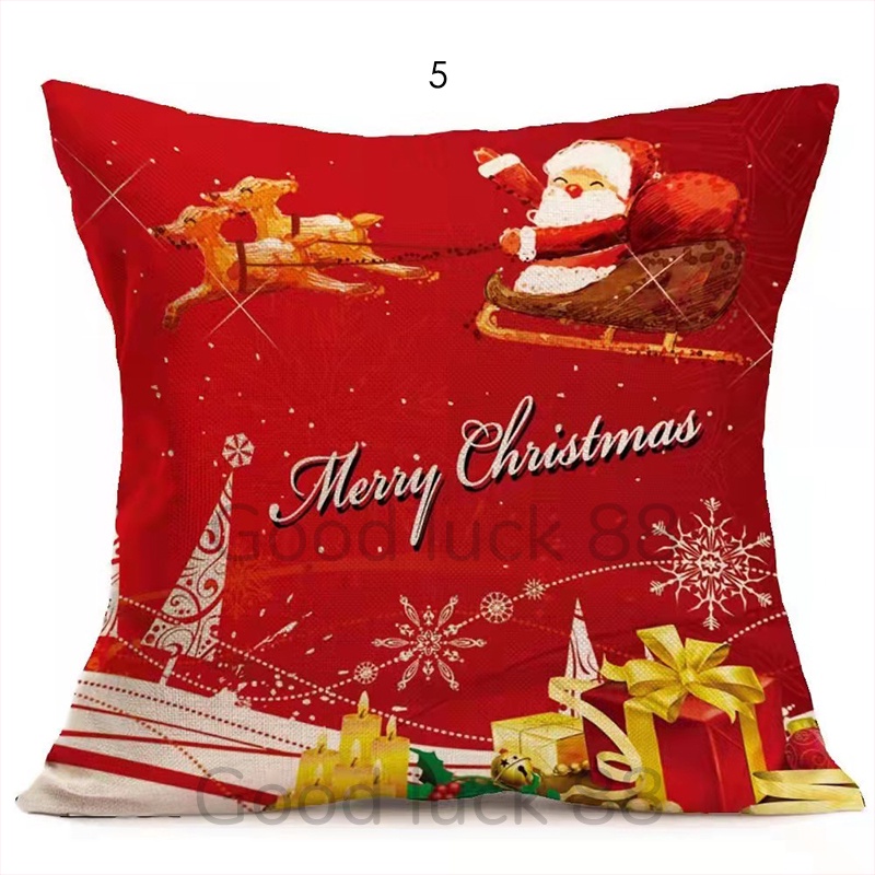 Sarung Bantal Sofa Natal Christmas 45x45 Import Resleting Motif Terbaru dan Terlengkap