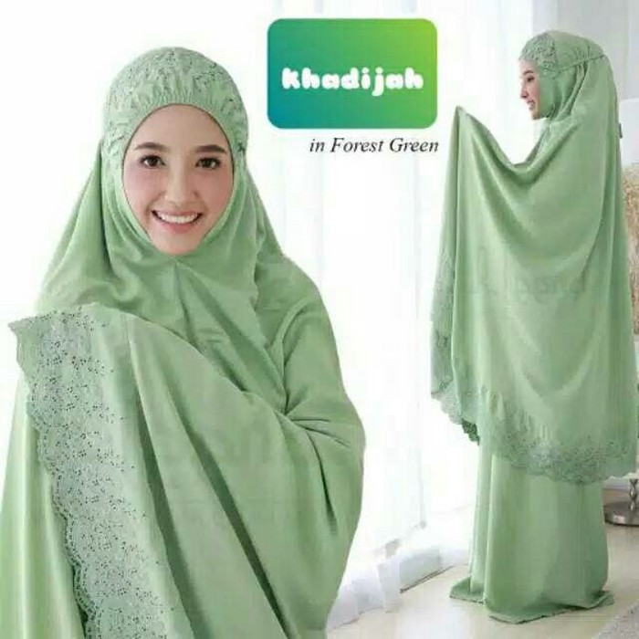 Murah Mukena Wanita Mukenadewasa Adem Mukenajumbo Mukenaadem Vz3 XL158  Khadijah Grosir - Forest Gre