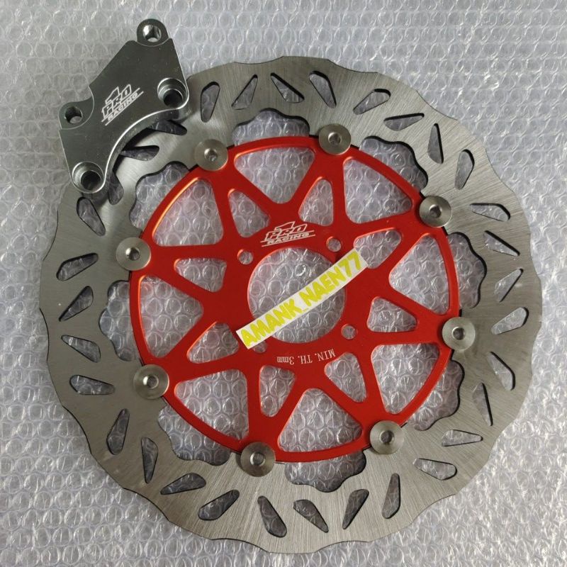 disc brake pro1 piringan cakram pro1 racing  orange   300 mm + braket f1zr jupiter
