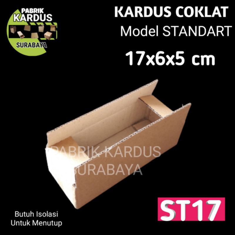 

KOTAK 17x6x5cm ST-17 KARDUS COKLAT KARTON BOX DUS PACKING HP AKSESORIS